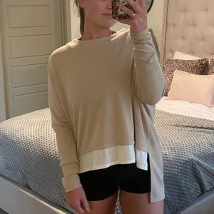 tan boutique sweater tee